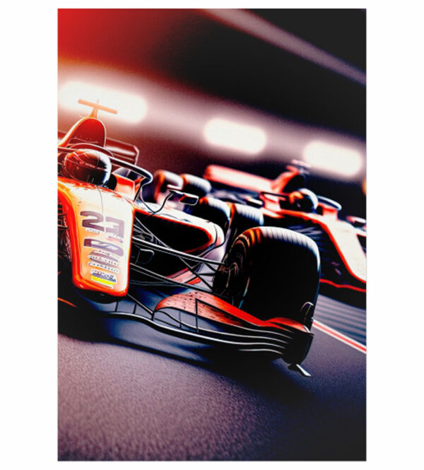 Painel de Festa Retangular 3D Formula 1 Casadinho 1,50m x 2,20