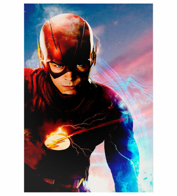 Painel de Festa Retangular 3D The Flash Casadinho 1,50m x 2,20