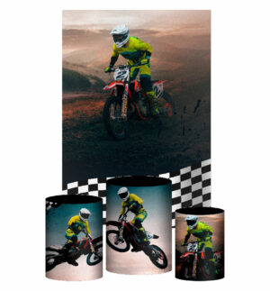 Kit Casado Motocross Trio Capa Cilindro Retangular Tecido