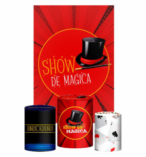 Kit Casado Magica Trio Capa Cilindro Retangular Tecido