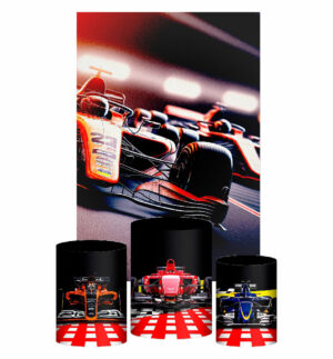 Kit Casado Formula 1 Trio Capa Cilindro Retangular Tecido