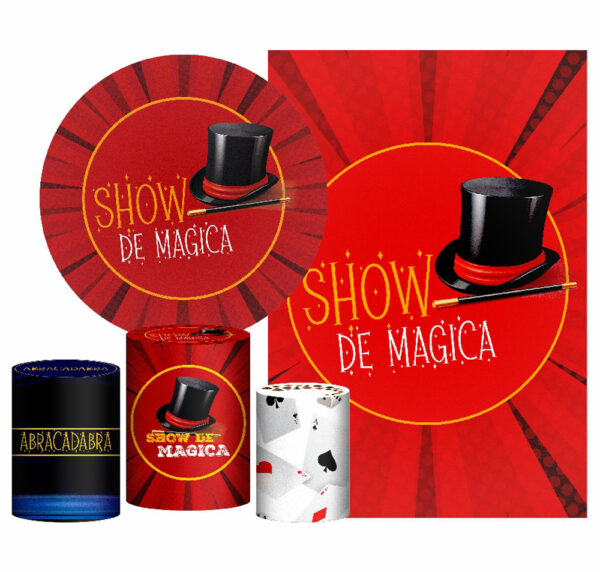 Kit Casado Magica Painel Redondo Trio Capas Cilindro Retangular Vertical Em Tecido