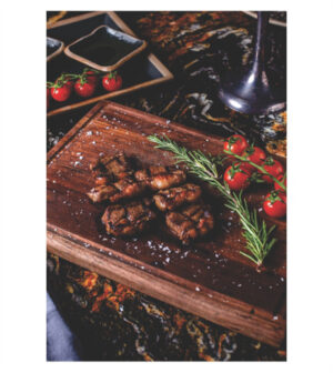 Painel de Festa Retangular 3D Churrasco 07 Casadinho 1,50m x 2,20
