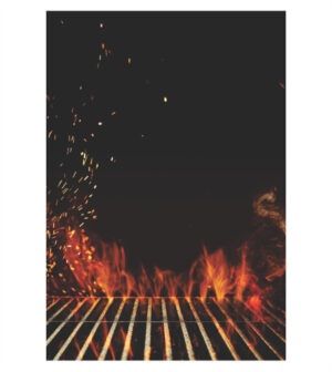 Painel de Festa Retangular 3D Churrasco Casadinho 1,50m x 2,20