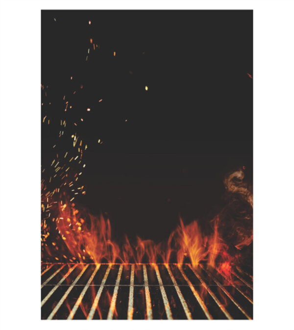 Painel de Festa Retangular 3D Churrasco Casadinho 1,50m x 2,20