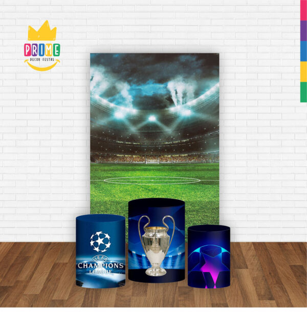 Kit Casado Futebol Trio Capa Cilindro Retangular Tecido - Image 2