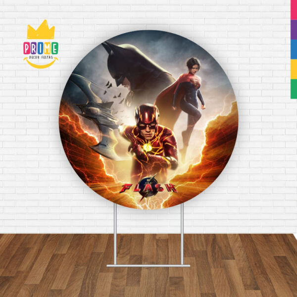 Painel Redondo 3D The Flash Tecido Sublimado - Image 2