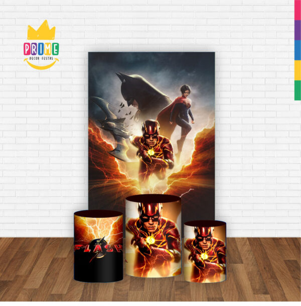 Kit Casado  The Flash Trio Capa Cilindro Retangular Tecido - Image 2