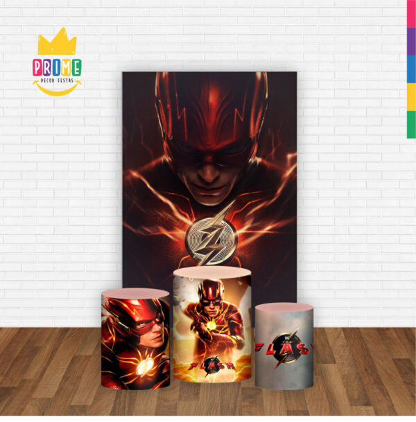 Kit Casado  The Flash Trio Capa Cilindro Retangular Tecido - Image 2