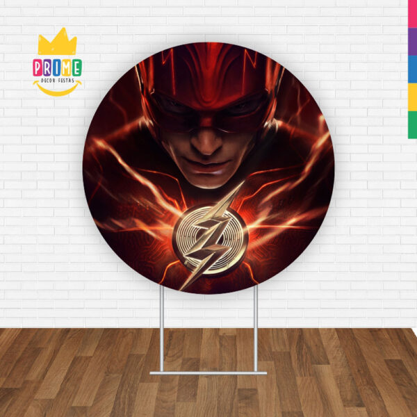 Painel Redondo 3D The Flash Tecido Sublimado - Image 2