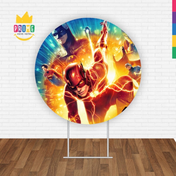 Painel Redondo 3D The Flash Tecido Sublimado - Image 2
