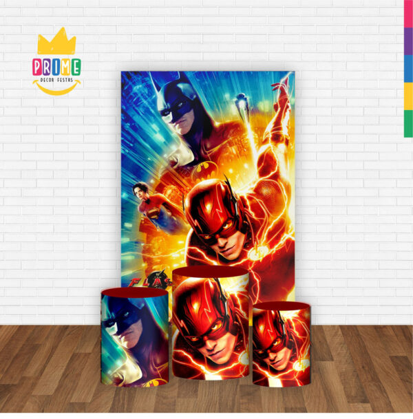 Kit Casado  The Flash Trio Capa Cilindro Retangular Tecido - Image 2