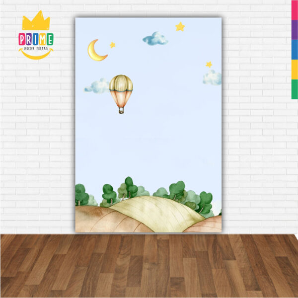 Painel de Festa Retangular 3D Ursinho Aviador Casadinho 1,50m x 2,20 - Image 2