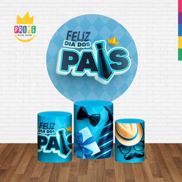 Trio Capa Cilindro + Painel Redondo 3D Dia dos Pais 1,50m Veste Fácil - Image 2
