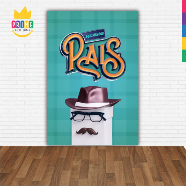 Painel de Festa Retangular 3D Dia dos Pais Casadinho 1,50m x 2,20 - Image 2