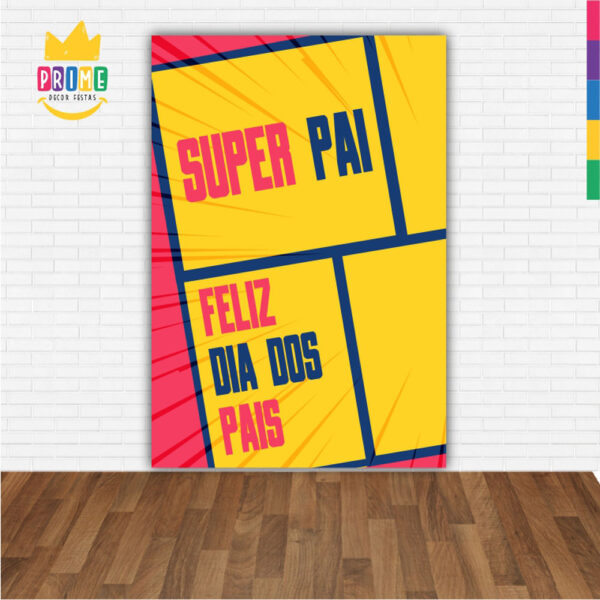 Painel de Festa Retangular 3D Dia dos Pais Casadinho 1,50m x 2,20 - Image 2