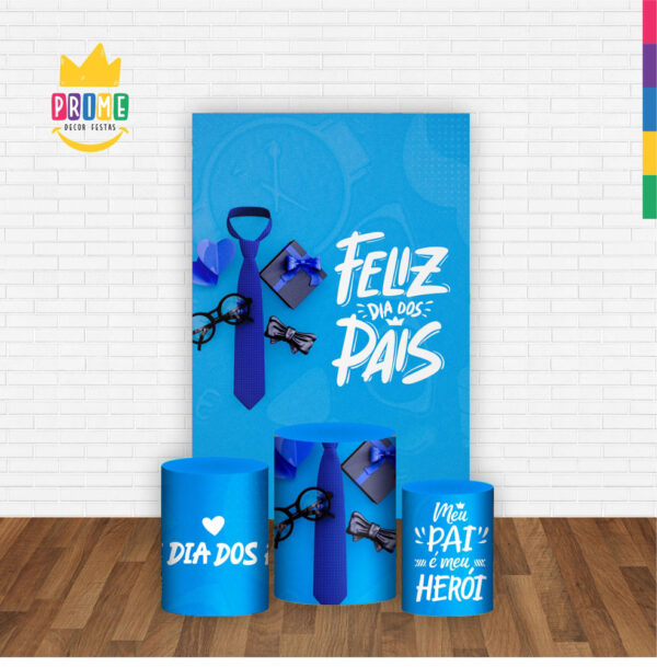 Kit Casado Dia dos Pais Trio Capa Cilindro Retangular Tecido - Image 2