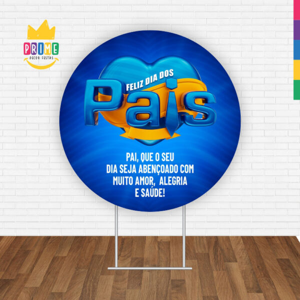 Painel Redondo 3D Dia dos Pais Tecido Sublimado - Image 2