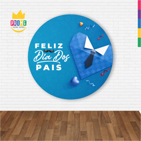 Painel Redondo 3D Dia dos Pais Abre Fácil Tecido - Image 2