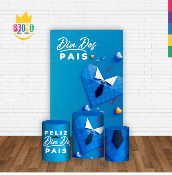 Kit Casado Dia dos Pais Trio Capa Cilindro Retangular Tecido - Image 2