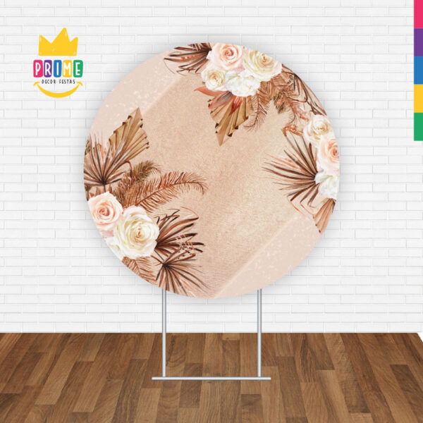 Painel Redondo 3D Floral Tecido Sublimado - Image 2