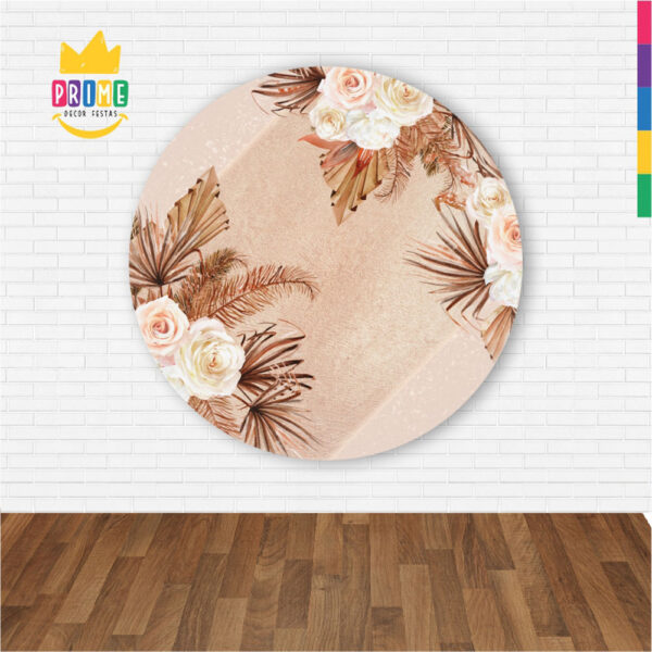 Painel Redondo 3D Floral  Abre Fácil Tecido - Image 2