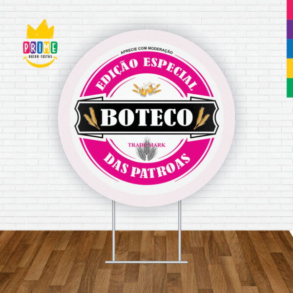 Painel Redondo 3D Boteco Feminino Tecido Sublimado - Image 2
