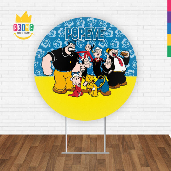 Painel Redondo 3D Popeye Tecido Sublimado - Image 2
