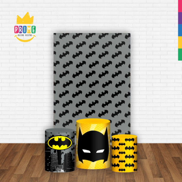 Kit Casado Batman Trio Capa Cilindro Retangular Tecido - Image 2