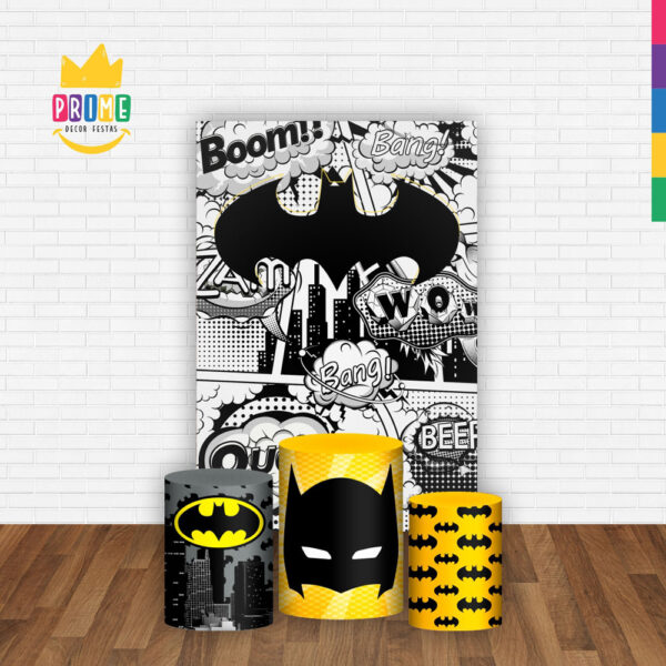 Kit Casado Batman Trio Capa Cilindro Retangular Tecido - Image 2