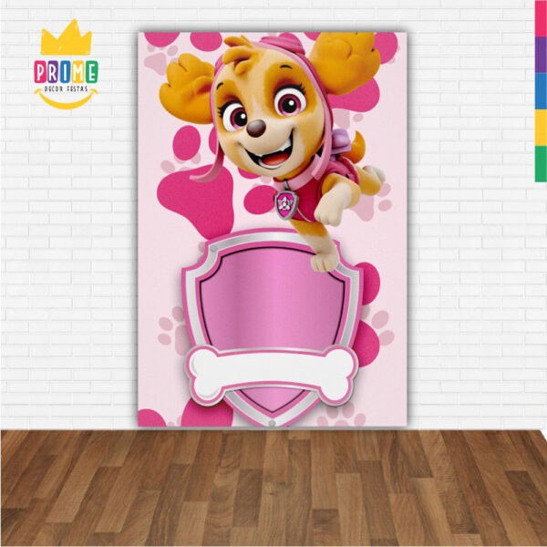 Painel de Festa Retangular 3D Skye Patrulha Canina Casadinho 1,50m x 2,20 - Image 2