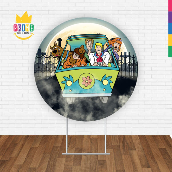 Painel Redondo 3D Scooby Doo Tecido Sublimado - Image 2