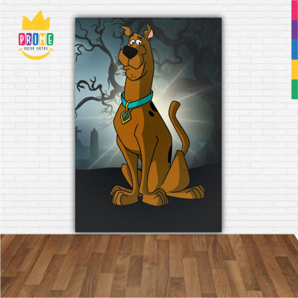 Painel de Festa Retangular 3D Scooby Doo Casadinho 1,50m x 2,20 - Image 2