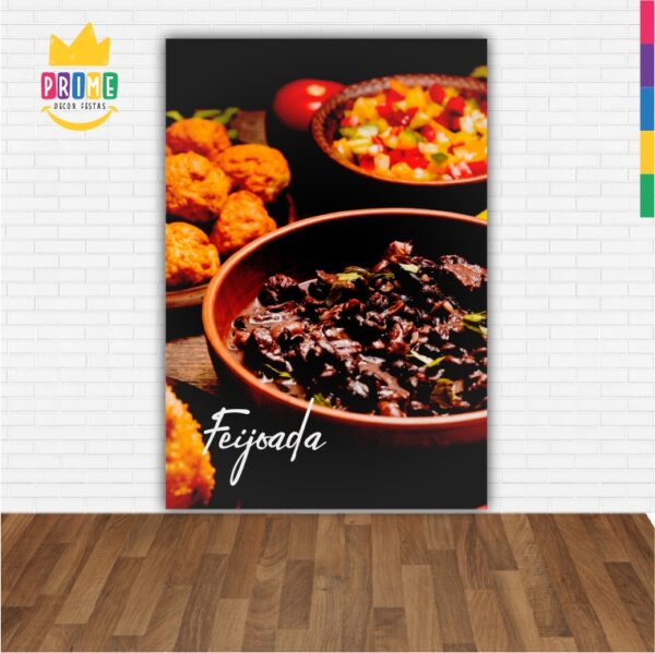 Painel de Festa Retangular 3D Feijoada Casadinho 1,50m x 2,20 - Image 2