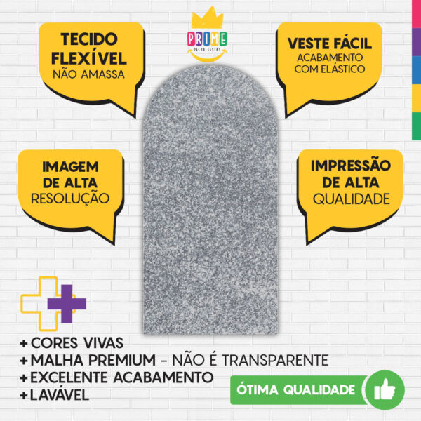 Painel De Festa Romano Decorativo Glitter Prata - Image 3