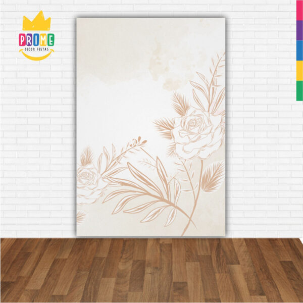 Painel de Festa Retangular 3D Floral Casadinho 1,50m x 2,20 - Image 2
