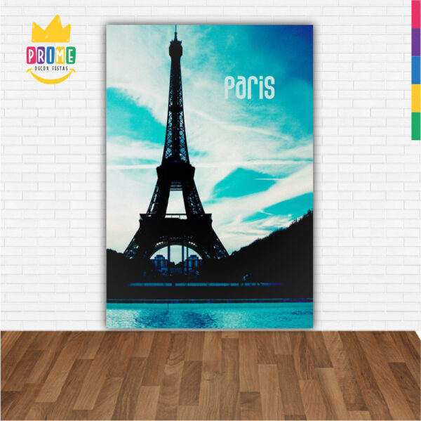 Painel de Festa Retangular 3D Paris Casadinho 1,50m x 2,20 - Image 2