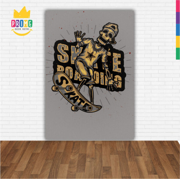 Painel de Festa Retangular 3D Skate Casadinho 1,50m x 2,20 - Image 2