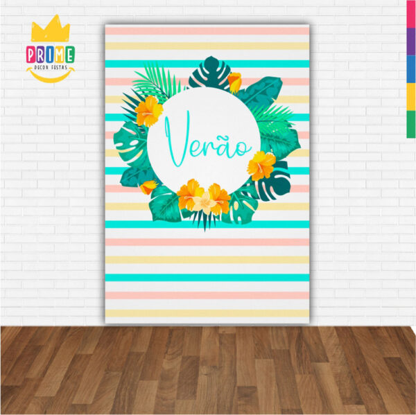 Painel de Festa Retangular 3D Verão Casadinho 1,50m x 2,20 - Image 2