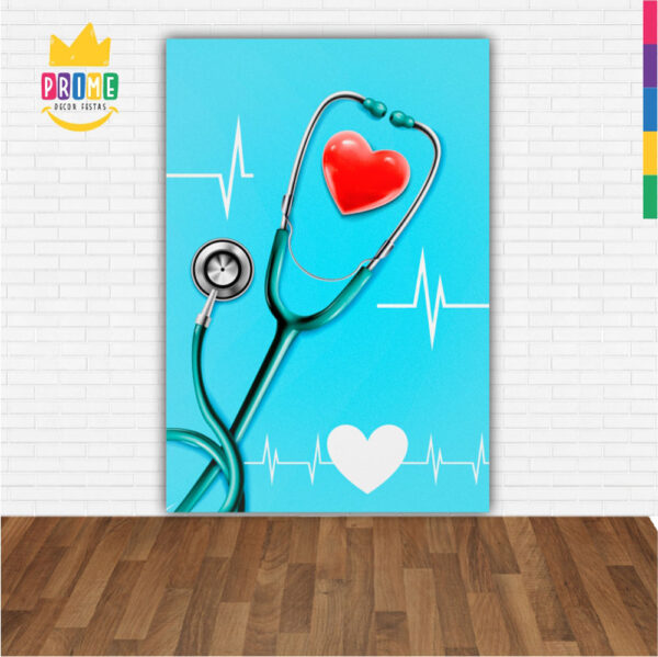 Painel de Festa Retangular 3D Medicina Casadinho 1,50m x 2,20 - Image 2