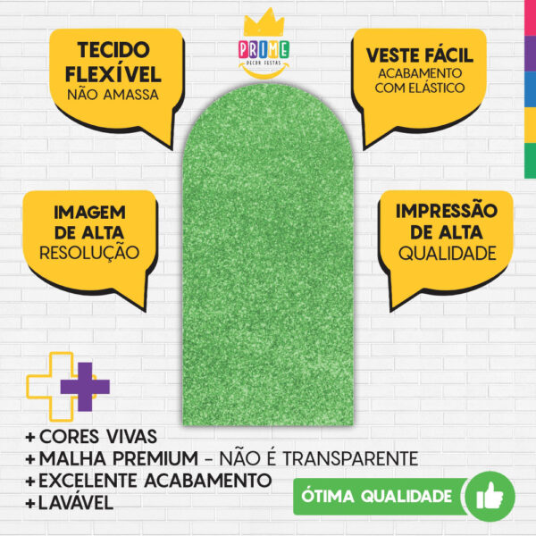Painel De Festa Romano Decorativo Glitter Verde - Image 3