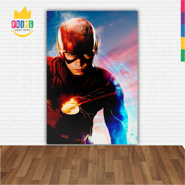 Painel de Festa Retangular 3D The Flash Casadinho 1,50m x 2,20 - Image 2