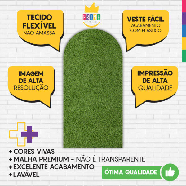 Painel De Festa Romano Decorativo Grama Futebol - Image 3