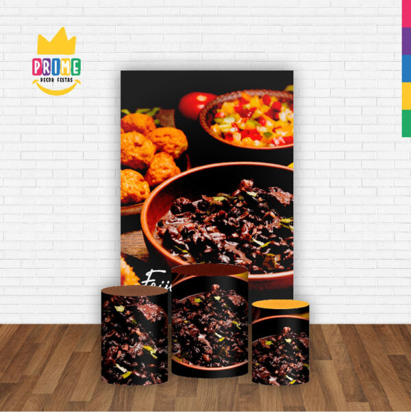 Kit Casado Feijoada Trio Capa Cilindro Retangular Tecido - Image 2