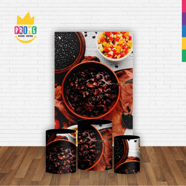 Kit Casado Feijoada Trio Capa Cilindro Retangular Tecido - Image 2
