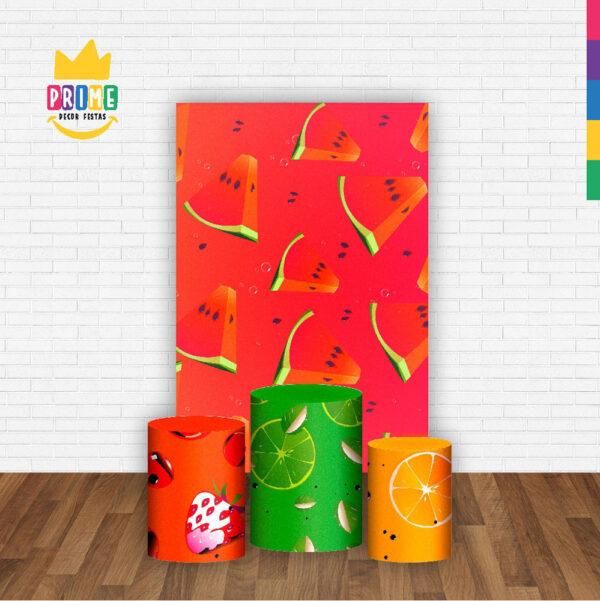 Kit Casado Frutas Trio Capa Cilindro Retangular Tecido - Image 2