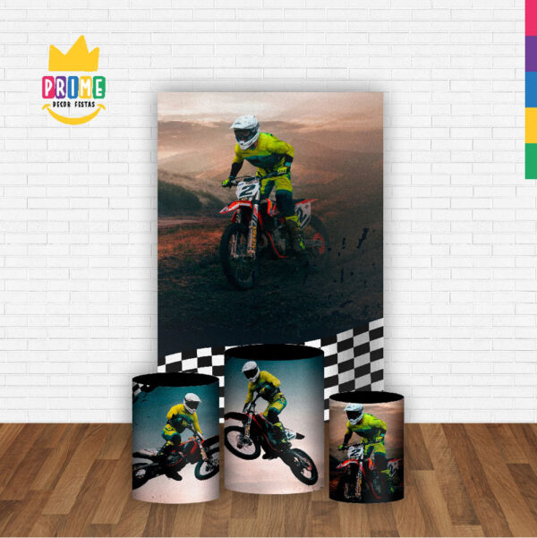 Kit Casado Motocross Trio Capa Cilindro Retangular Tecido - Image 2