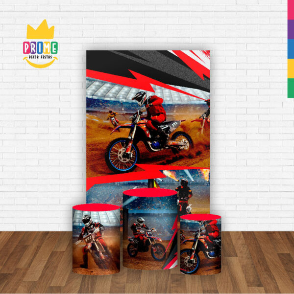 Kit Casado Motocross Trio Capa Cilindro Retangular Tecido - Image 2