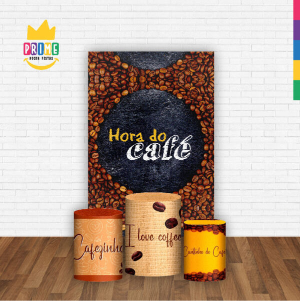 Kit Casado Café Trio Capa Cilindro Retangular Tecido - Image 2