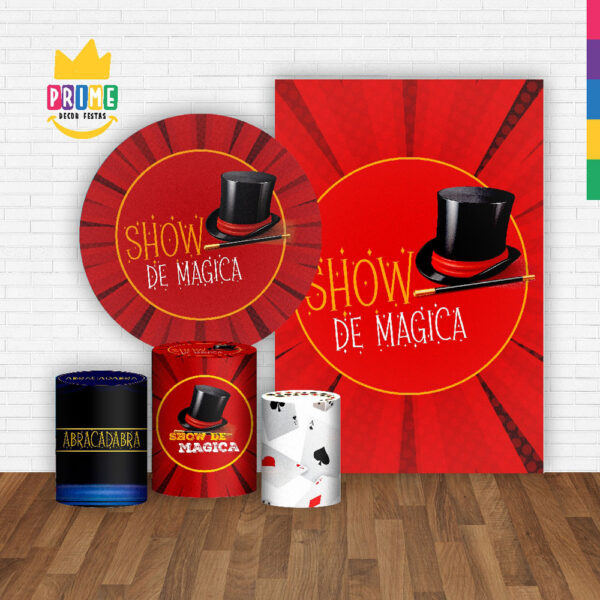 Kit Casado Magica Painel Redondo Trio Capas Cilindro Retangular Vertical Em Tecido - Image 2